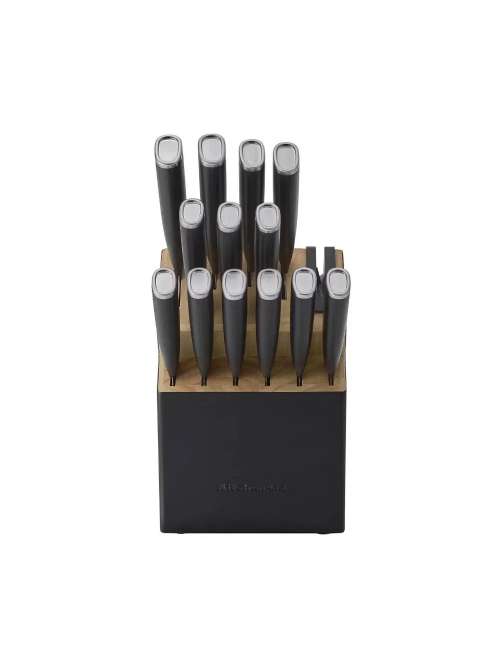 KitchenAid -  14pc 2-Tone Block Knives Set w/ Chef Knife Black NEW IN BOX